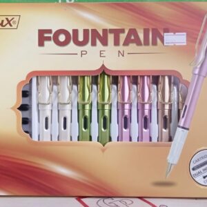 Dux 360 Fountain Ink Pen – Smooth Writing, Stylish Design (Pack of 1 + 1 Free Cartridge)