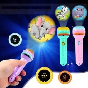 Kids Cartoon Projector Torch – Fun Light Toy with Different Picture Slides (pack of 1)
