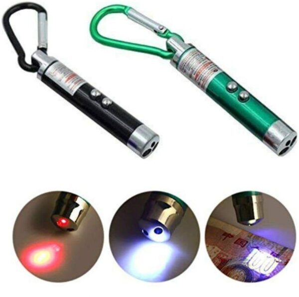Multi-Function Mini Laser Torch (Blink + Normal Light) – Portable 2-in-1 LED Torch