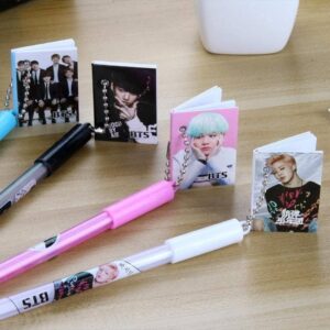 BTS Theme Gel Pen with Diary – Creative Stationery & Gift Set” (Pack of 1)