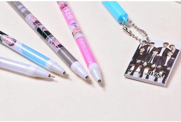 BTS Theme Gel Pen with Diary – Creative Stationery & Gift Set” (Pack of 1) - Image 2