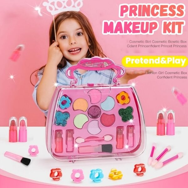 "Kids Makeup Kit – Safe & Non-Toxic Pretend Play Set for Girls