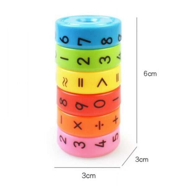 Magnetic Arithmetic Learning Toy – Colorful Numbers & Symbols Puzzle Cylinder for Kids - Image 7