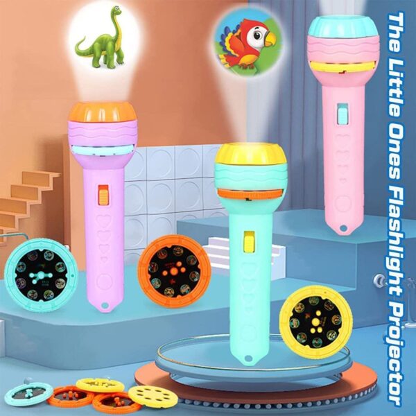 Kids Cartoon Projector Torch – Fun Light Toy with Different Picture Slides (pack of 1) - Image 2