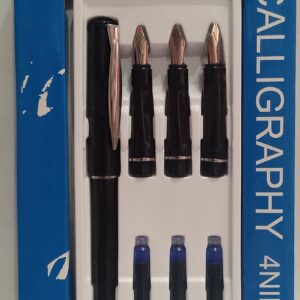SkyGood Calligraphy Pen Set – 4 Nibs & Ink Cartridges