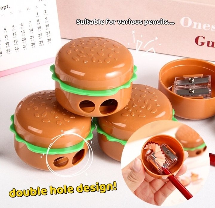 Fancy Stylish Burger Shape Jumbo Sharpener for Kids - Image 3