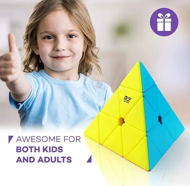 Triangle 3x3 Brain Puzzle Cube for Kids - Image 2
