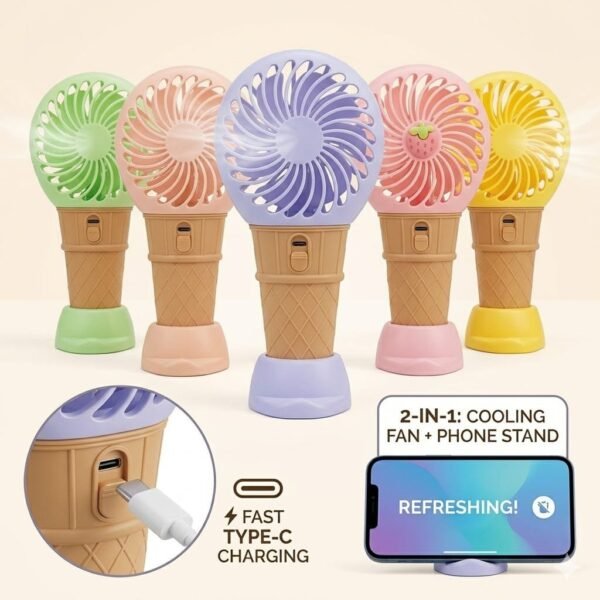 Ice Cream Fan with Mobile Stand