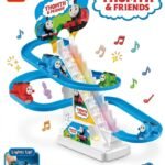 Automatic Stair Climbing Toy Train with Lights & Music