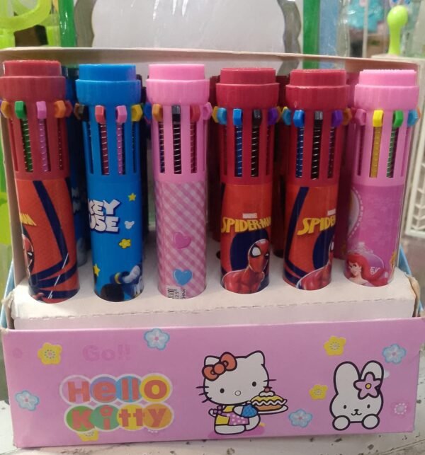 10 in 1 Multi Color Ball Pen for Kids & Office Use